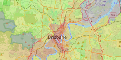 Map showing demographic makeup around Brisbane CBD